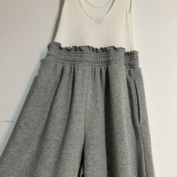 Urban Outfitters Out From Under Mixed Media Knit Wide Leg Jumpsuit Size Small - Picture 8 of 11